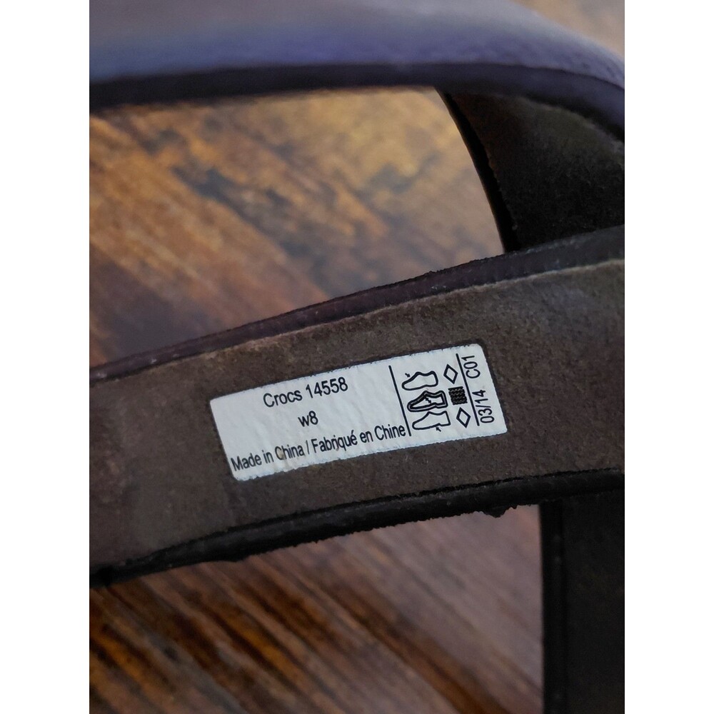 Crocs CYPRUS IV High Heels Women's 8 Brown Slip On Strap Comfort Sandals - Picture 7 of 10